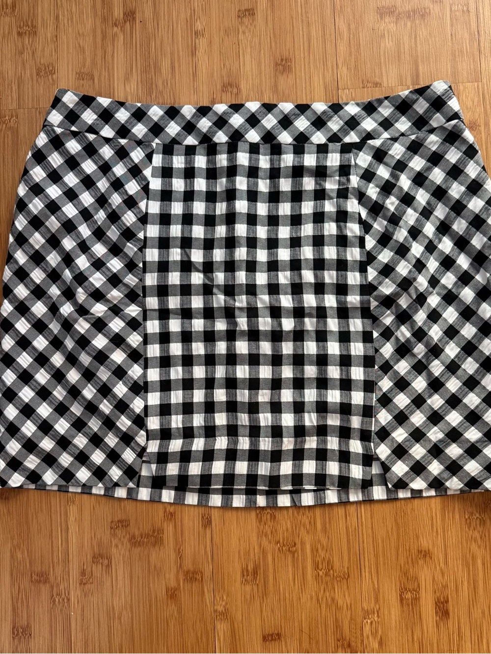 Topshop Black & White Gingham Skirt